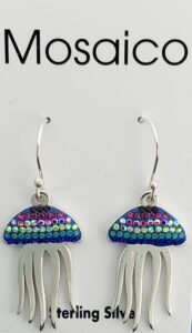 Mosaico Jellyfish Earrings, Sterling Silver