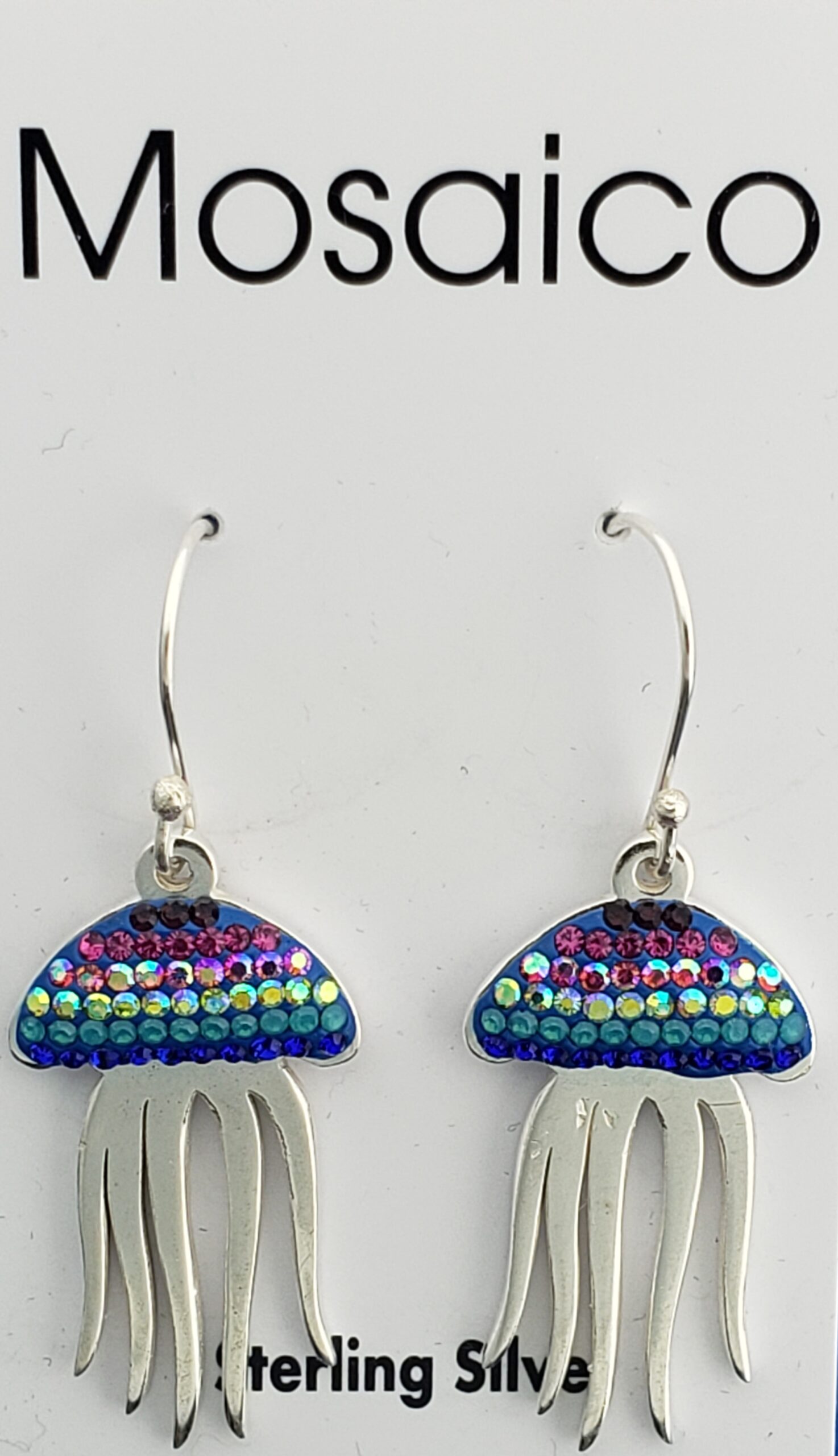 Mosaico Jellyfish Earrings, Sterling Silver 1 Mosaico Jellyfish Earrings, Sterling Silver
