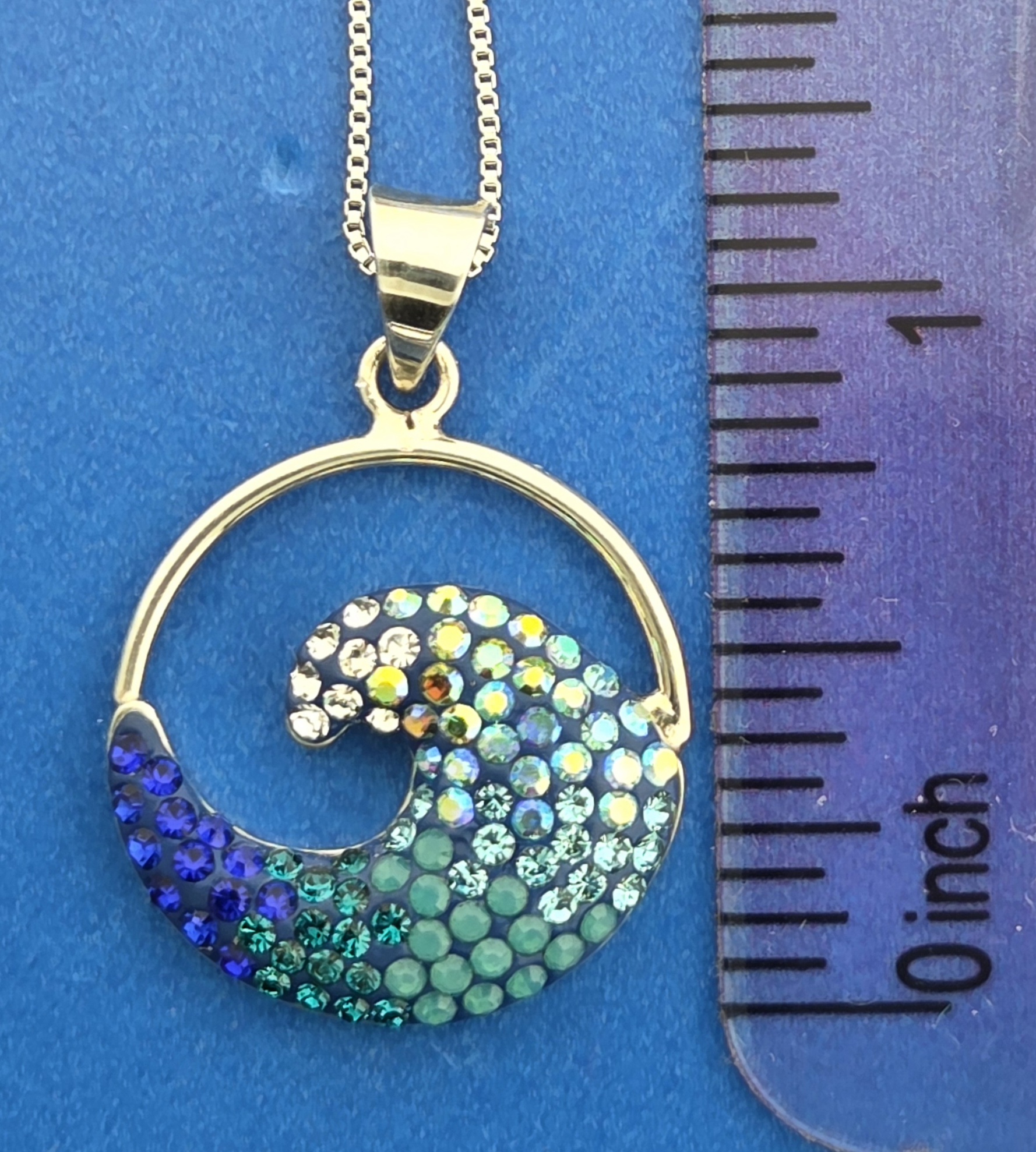 Mosaico Wave Pendant, Sterling Silver 5 Mosaico Wave Pendant, Sterling Silver - Image 5