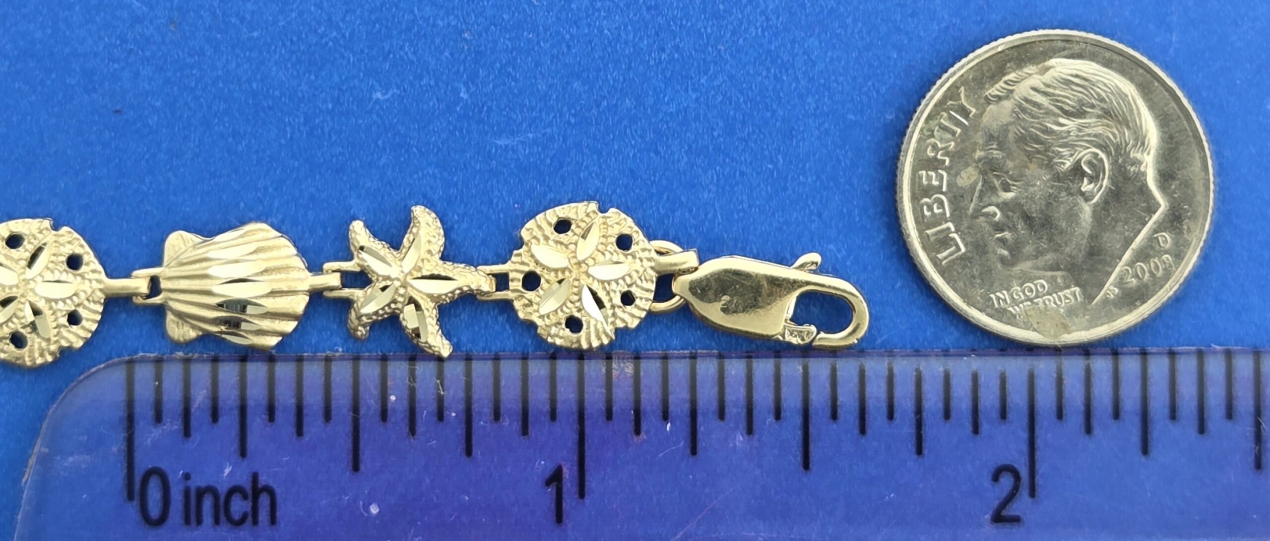 14K Sealife Ankle Bracelet 4 14K Sealife Ankle Bracelet - Image 4