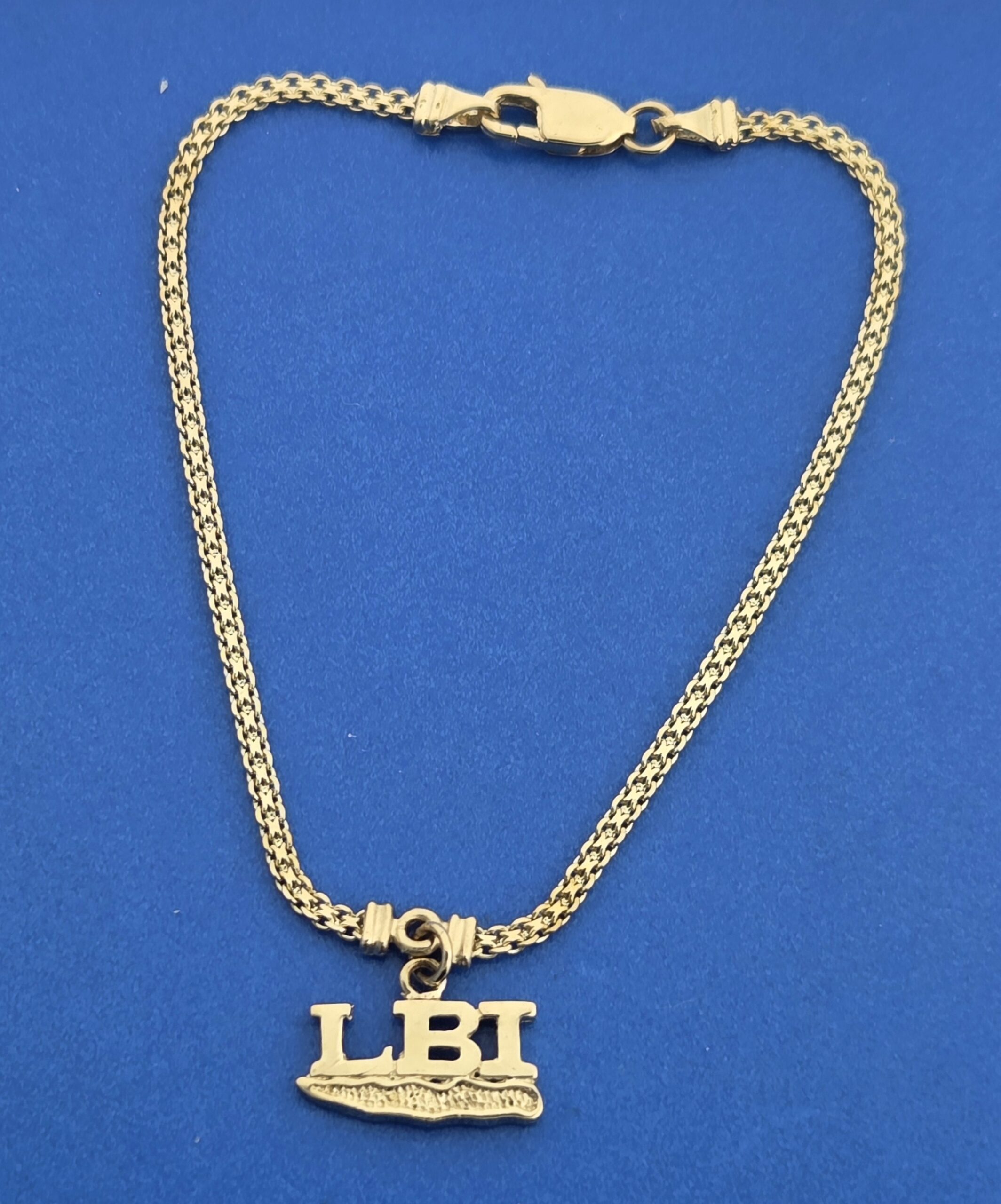 14k LBI Island Anklet & Bracelet, Yellow Gold 4 14k LBI Island Anklet & Bracelet, Yellow Gold - Image 4