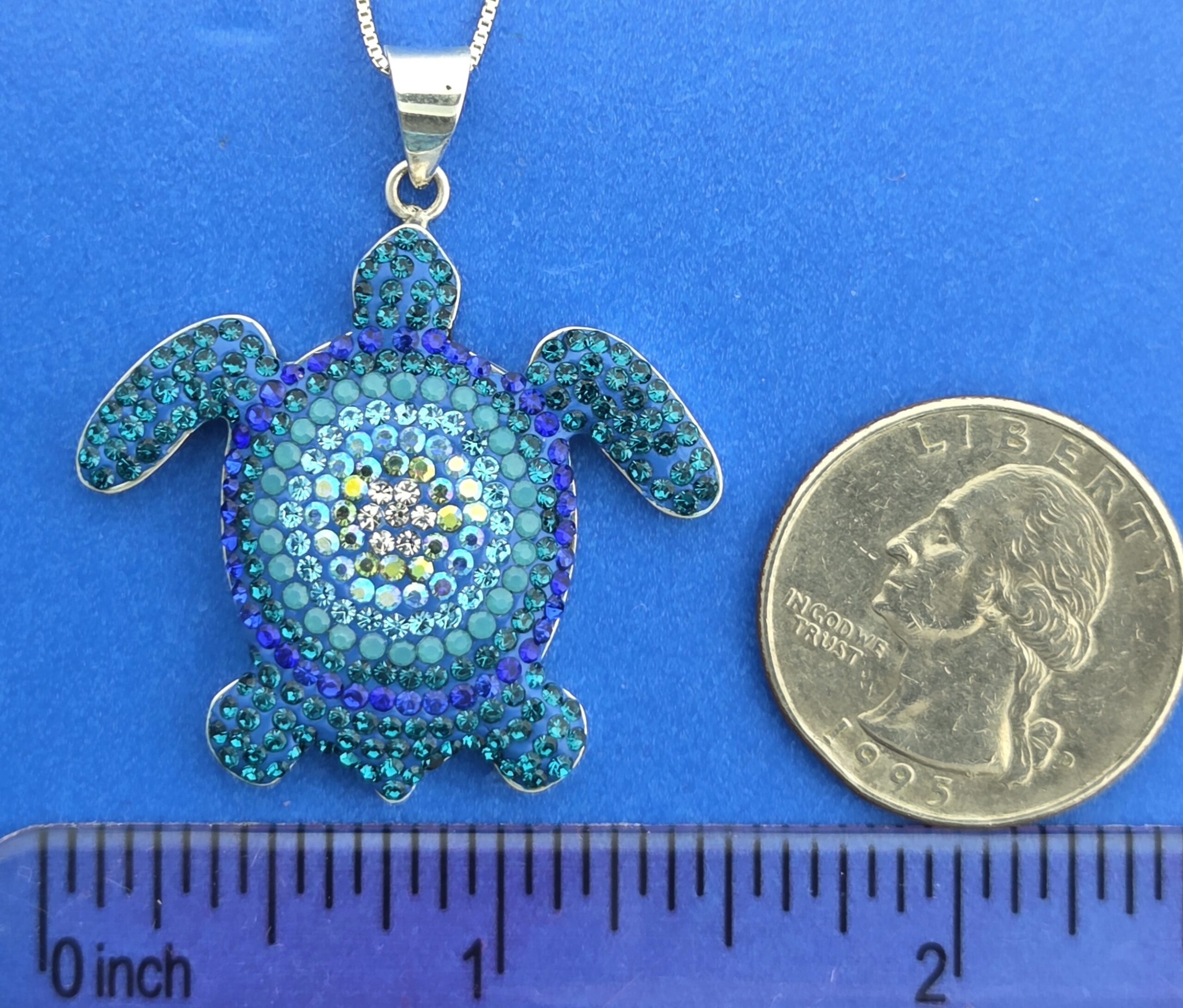 Mosaico Sea Turtle Pendant, Sterling Silver 5 Mosaico Sea Turtle Pendant, Sterling Silver - Image 5
