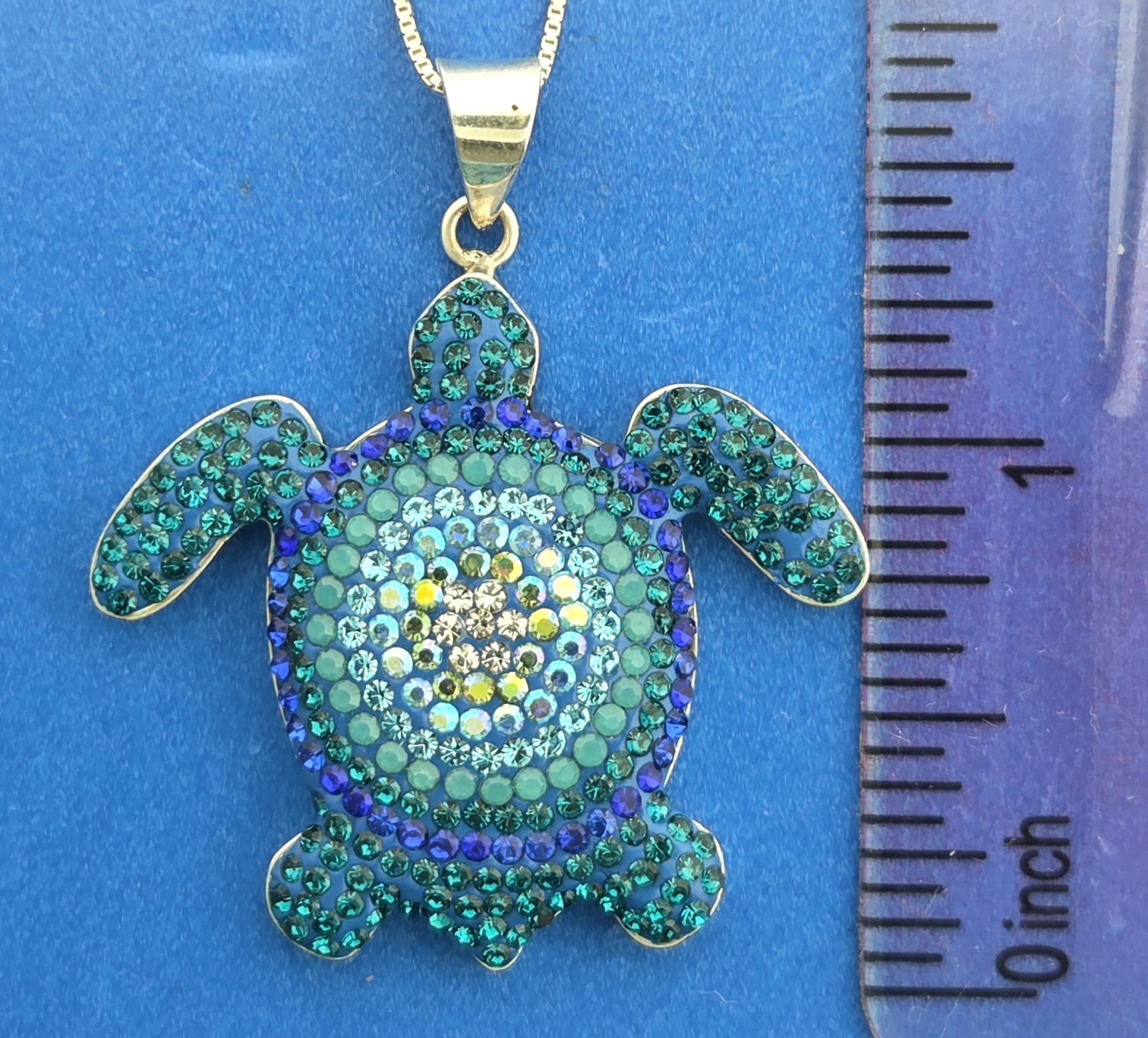 Mosaico Sea Turtle Pendant, Sterling Silver 6 Mosaico Sea Turtle Pendant, Sterling Silver - Image 6