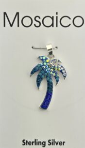 Mosaico Palm Tree Pendant, Sterling Silver