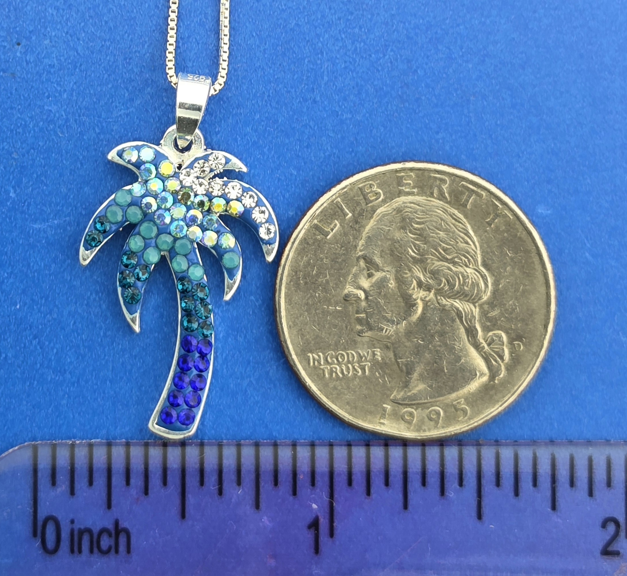 Mosaico Palm Tree Pendant, Sterling Silver 4 Mosaico Palm Tree Pendant, Sterling Silver - Image 4