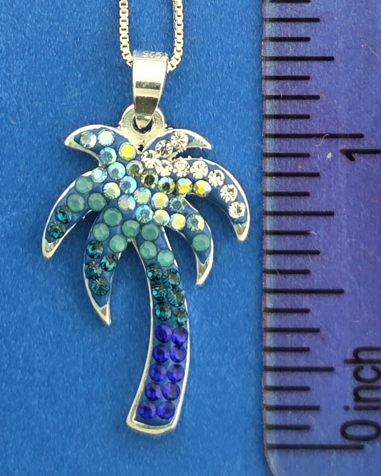 Mosaico Palm Tree Pendant, Sterling Silver 6 Mosaico Palm Tree Pendant, Sterling Silver - Image 6