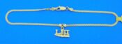 14k lbi anklet/ankle bracelet