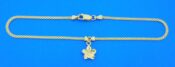 dangle plumeria 14k anklet