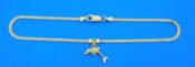 14k dangle dolphin anklet