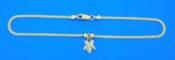 14k dangle starfish anklet