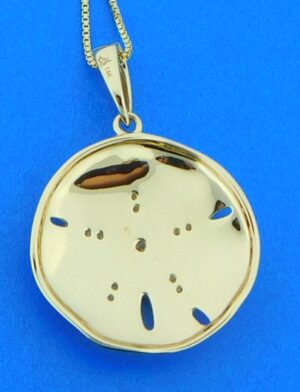 14k alamea diamond sand dollar pendant