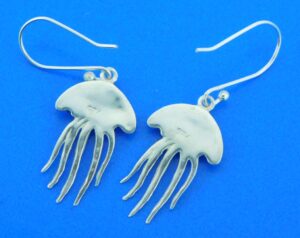 sterling silver and crystal jellyfish earrings