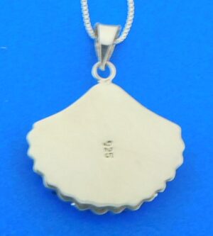 sterling silver shell crystal pendant