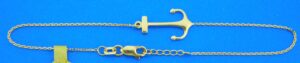 14k yellow gold anchor bracelet
