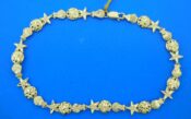 14k sea life anklet