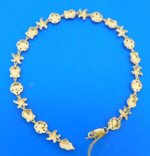 14k sea life anklet