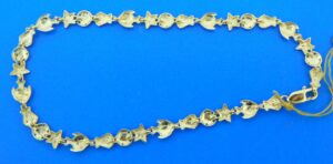 14k sea life anklet