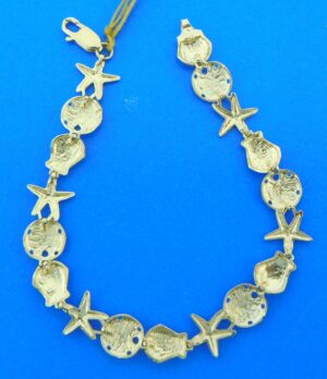 14k sealife bracelet