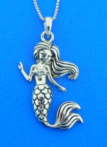 sterling silver mermaid necklace