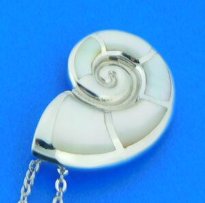 sterling silver nautilus shell pendant mother