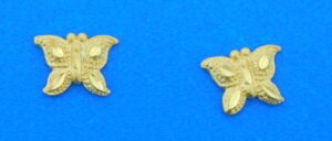 14k butterfly post earrings