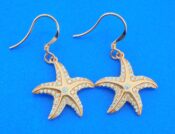alamea starfish dangle earrings sterling silver pink gold plated.