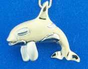 orca 3d 14k pendant