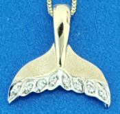 denny wong whale fluke pendant 14k