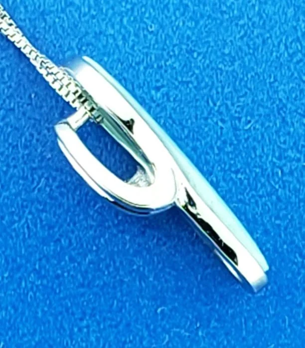 sterling silver flip flop larimar pendant