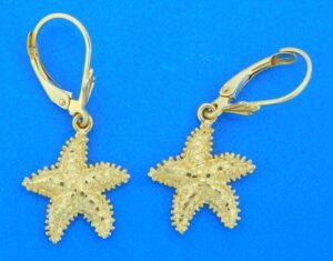 14k starfish dangle earrings