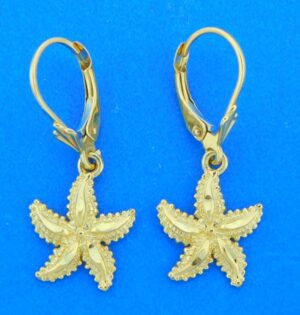 14k starfish dangle earrings