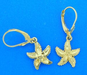 14k starfish dangle earrings