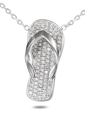 sterling silver flip flop pendant