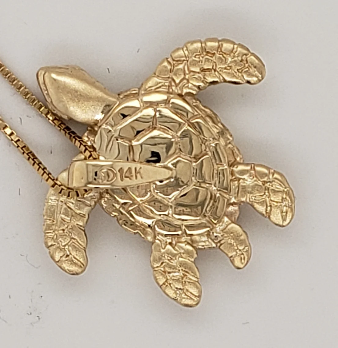 Steven Douglas Sea Turtle Pendant, 14K & Opal - Image 4