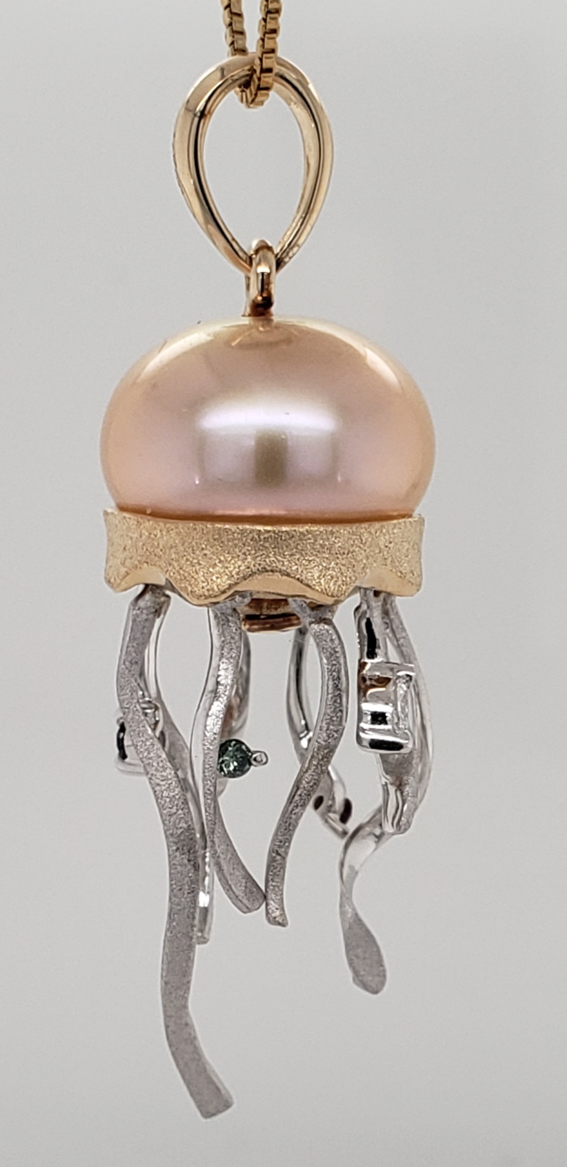 Denny Wong Jellyfish Pendant, 14K 2-Tone | Island Sun Jewelry Beach Haven NJ