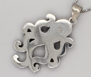 sterling silver octopus pendant