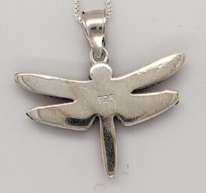 sterling silver and crystal dragonfly pendant