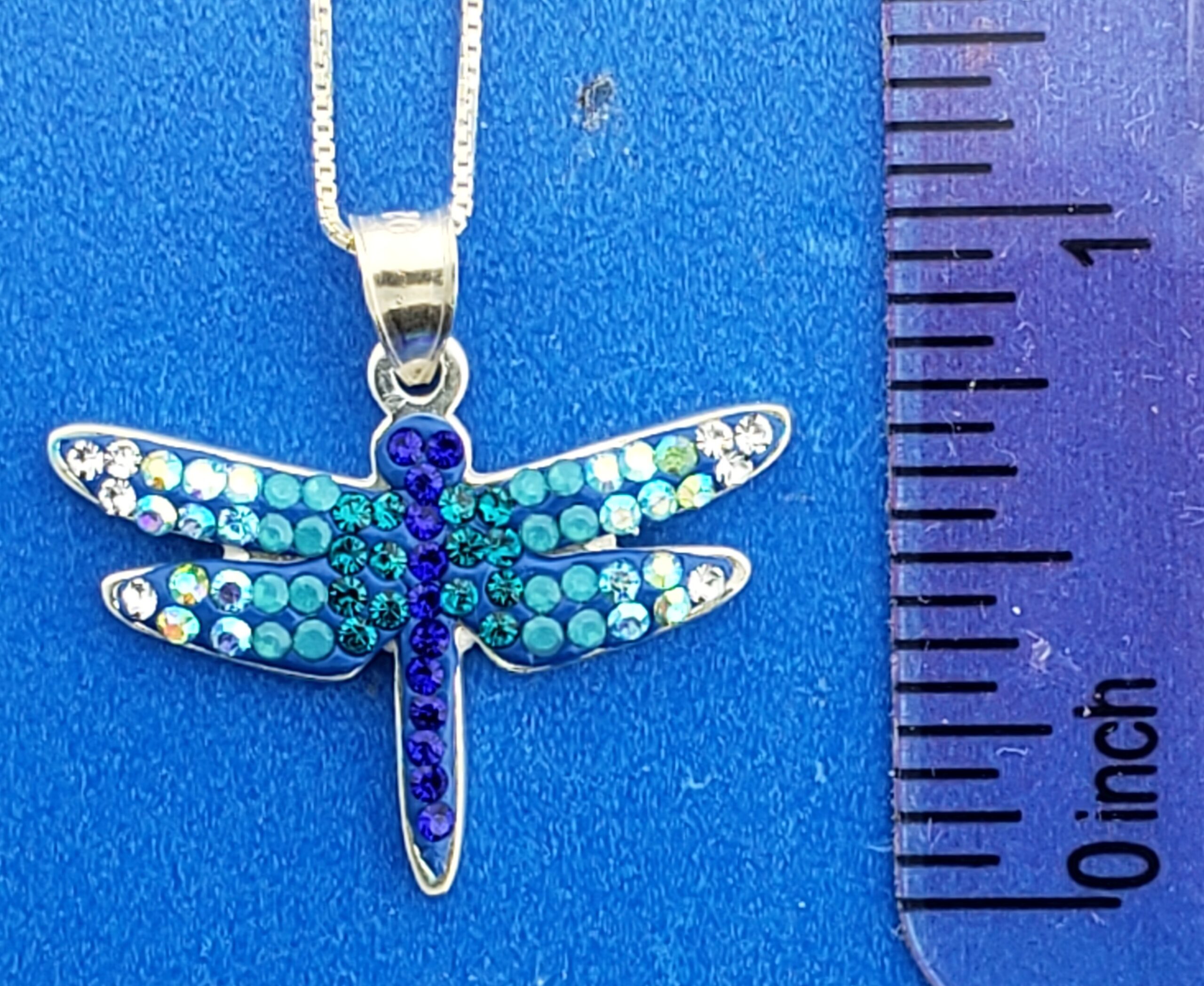 Mosaico Dragonfly Pendant, Sterling Silver 3 Mosaico Dragonfly Pendant, Sterling Silver - Image 3
