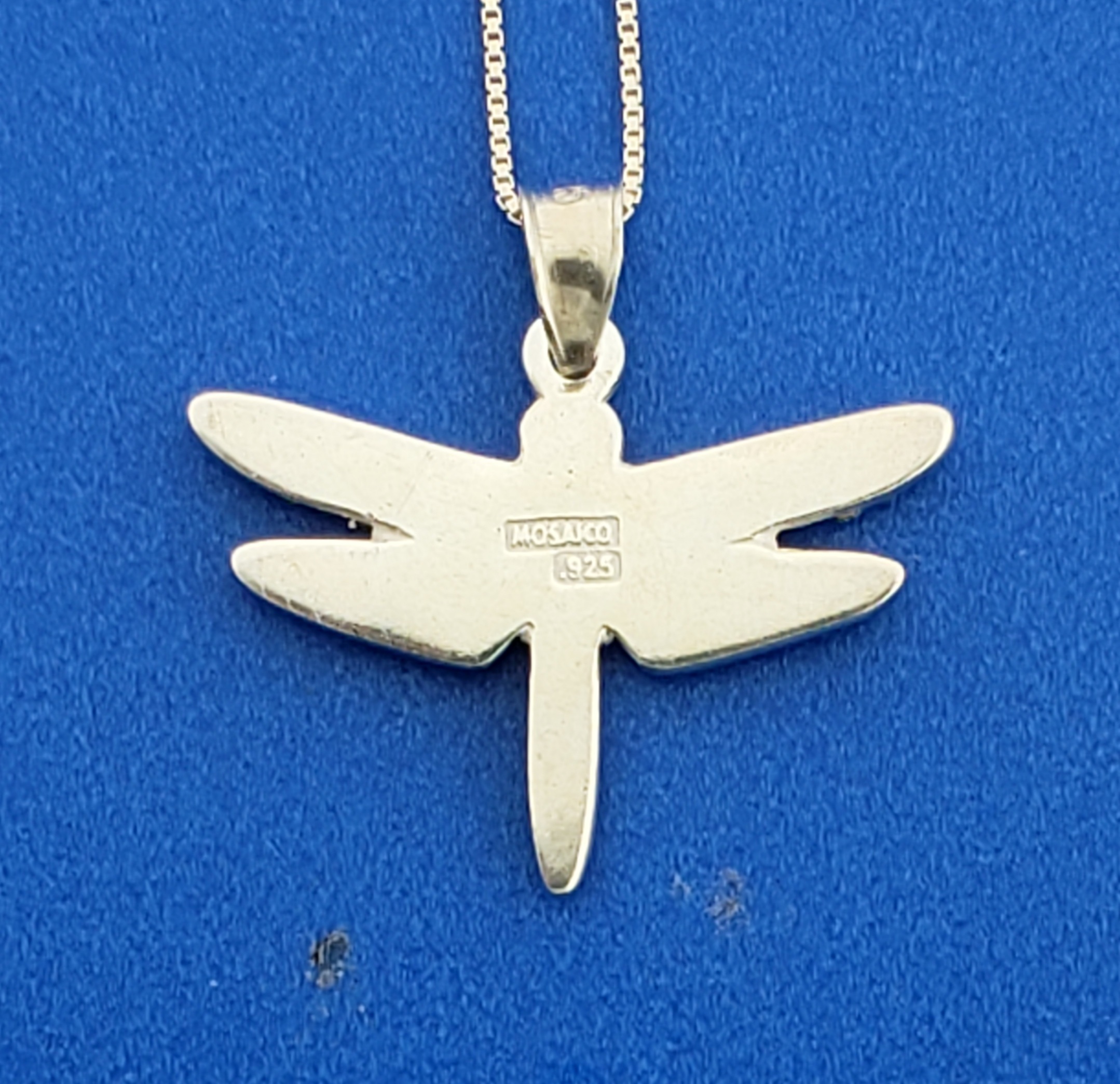 Mosaico Dragonfly Pendant, Sterling Silver 5 Mosaico Dragonfly Pendant, Sterling Silver - Image 5