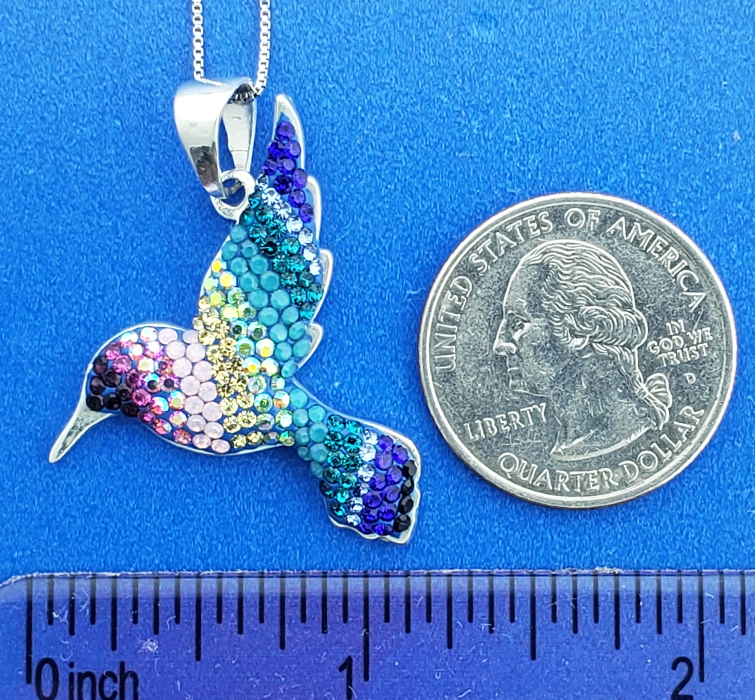 Mosaico Hummingbird Pendant, Sterling Silver 4 Mosaico Hummingbird Pendant, Sterling Silver - Image 4