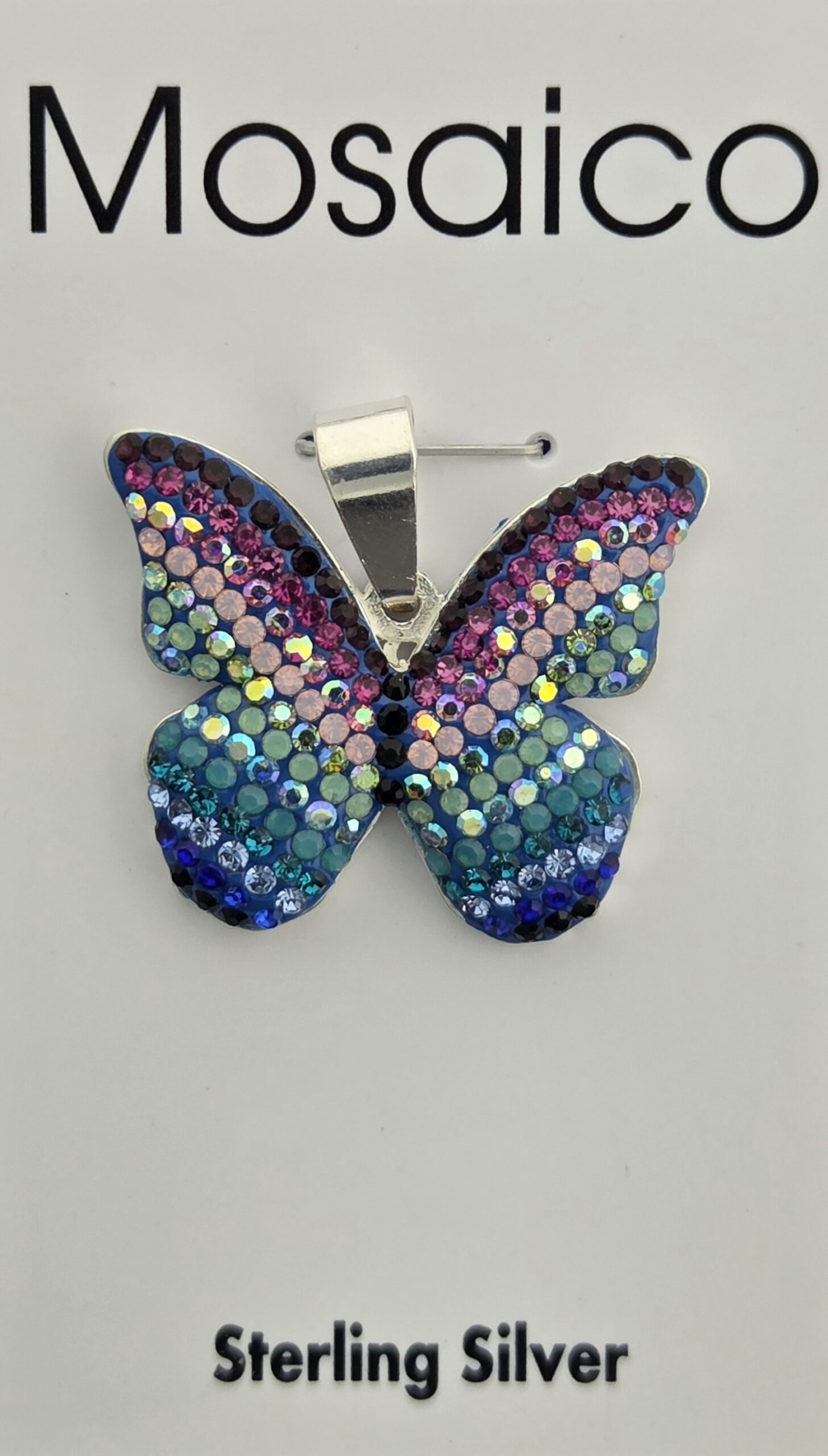 Mosaico Butterfly Pendant, Sterling Silver 1 Mosaico Butterfly Pendant, Sterling Silver