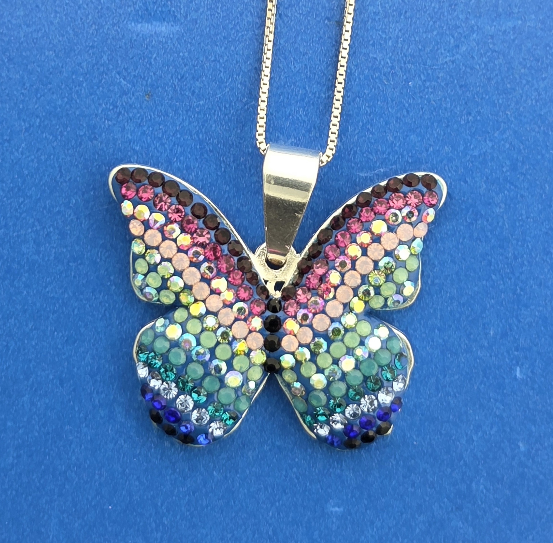 Mosaico Butterfly Pendant, Sterling Silver 4 Mosaico Butterfly Pendant, Sterling Silver - Image 4
