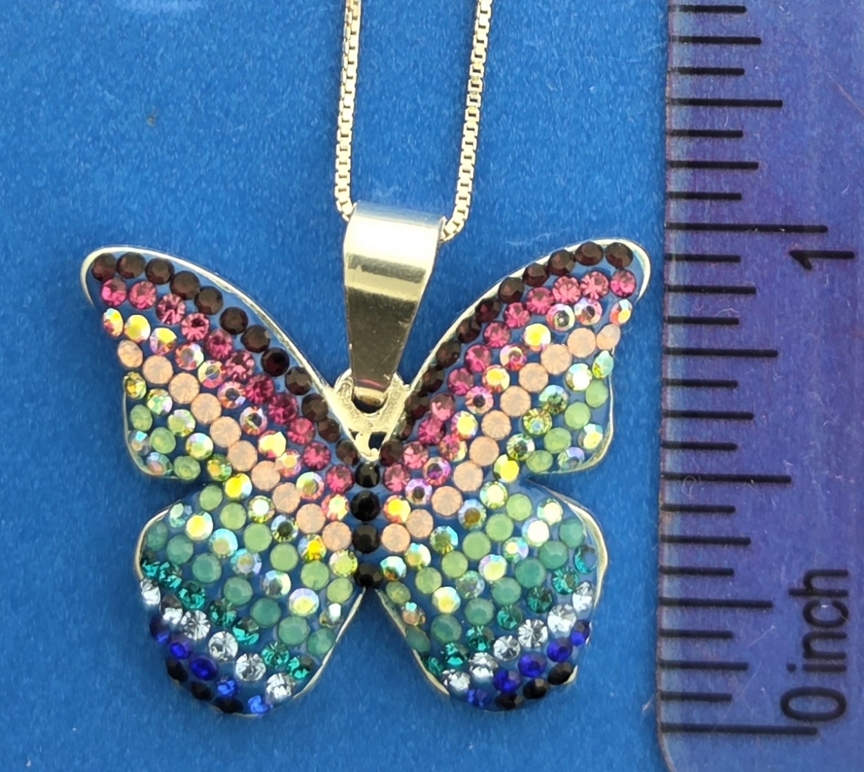 Mosaico Butterfly Pendant, Sterling Silver 6 Mosaico Butterfly Pendant, Sterling Silver - Image 6