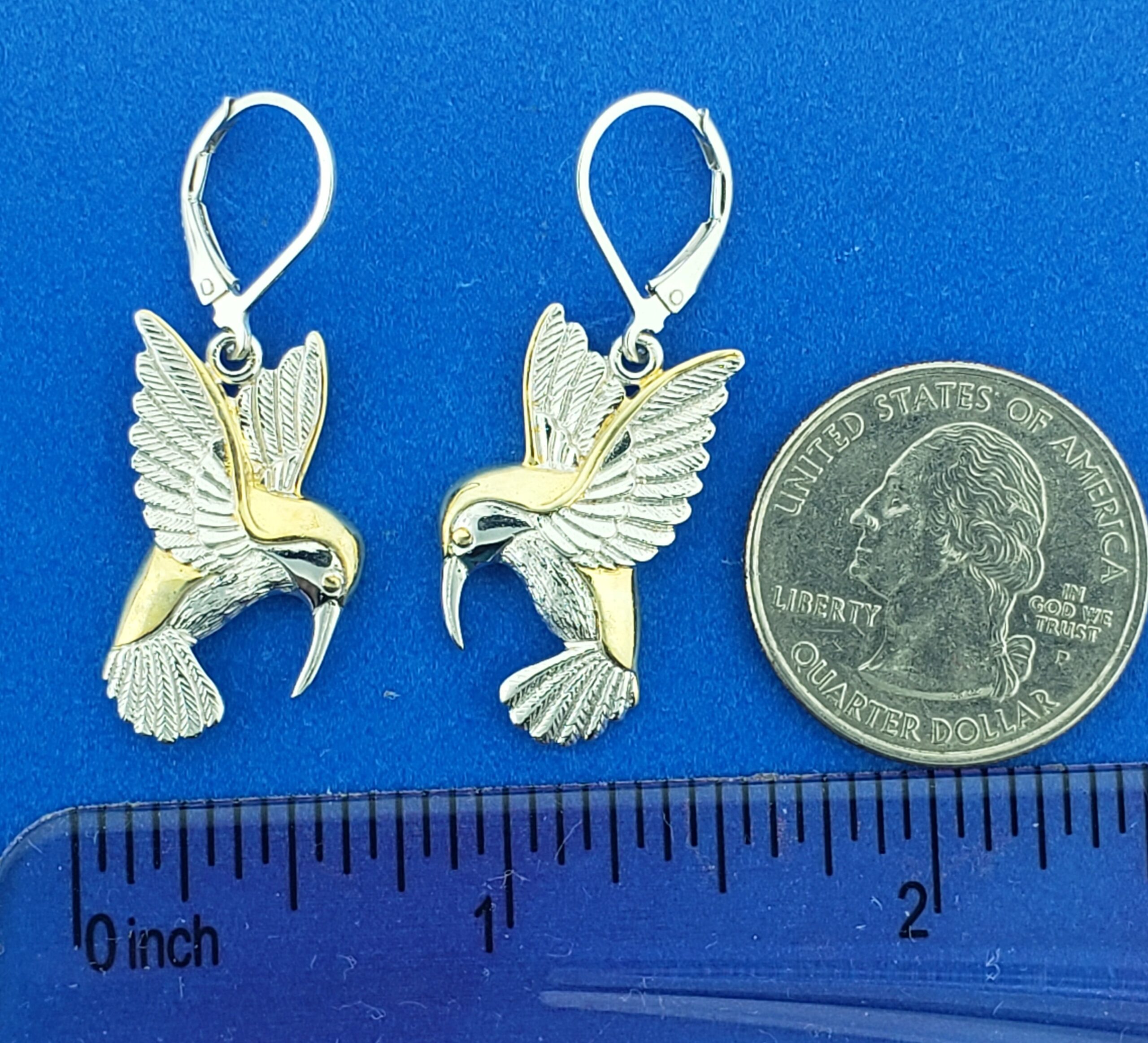 Kovel Hummingbird Earrings, Sterling Silver 4 Kovel Hummingbird Earrings, Sterling Silver - Image 4
