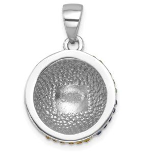 sterling silver & crystal beach ball pendant