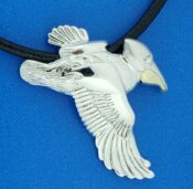 sterling silver pelican necklace