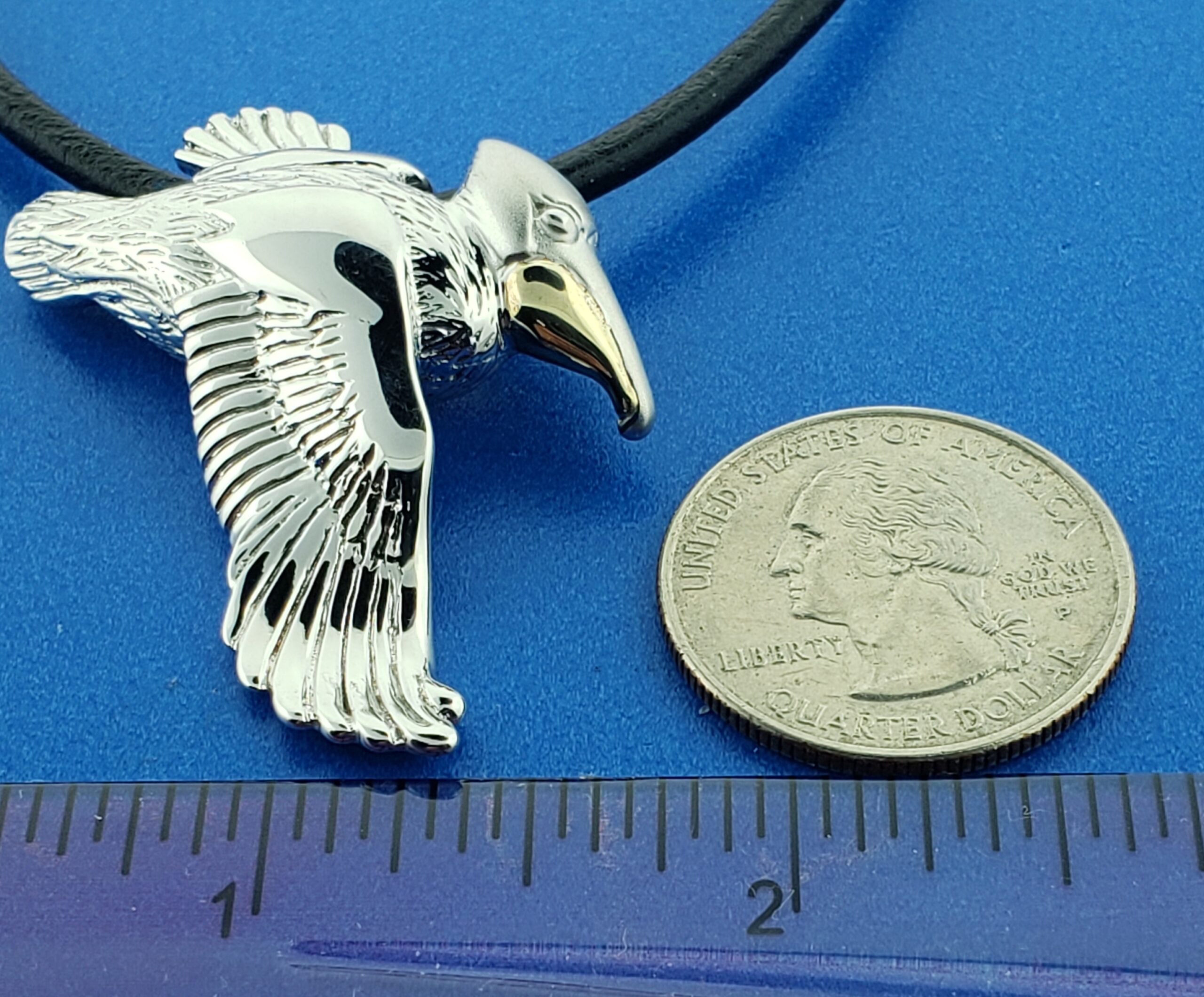 Steven Douglas Pelican Necklace, Sterling Silver/14K 7 Steven Douglas Pelican Necklace, Sterling Silver/14K - Image 7