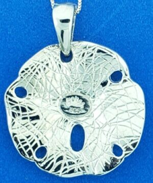 sand dollar opal sterling silver pendant