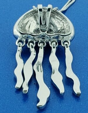 jellyfish sterling silver and opal pendant