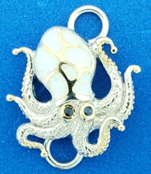 sterling silver octopus bracelet clasp/topper